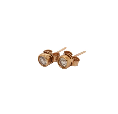 0.39ct Diamond & 9ct Gold Solitaire Stud Earrings 1.1g