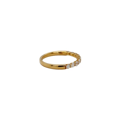 0.50ct Diamond & 18ct Gold Half Eternity Ring 1.8g