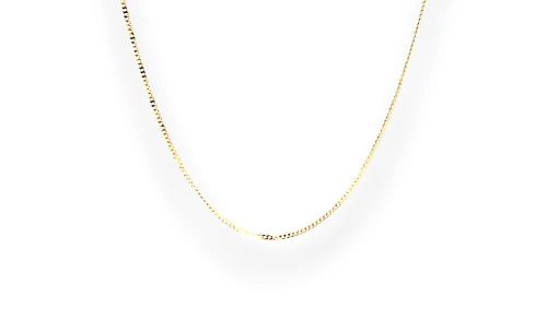 Fancy 9ct Gold 0.85mm Fine Curb Chain - 18 Inch