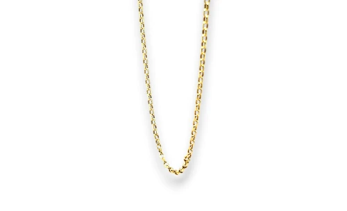 Solid 9ct Gold 2.1mm Diamond Cut Belcher Chain 18 Inch 2.27g