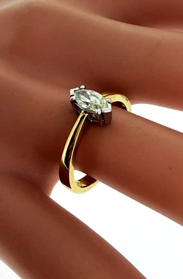 0.41ct Marquise Diamond & 18ct Gold Solitaire Ring 4.13g