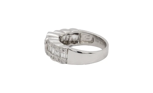 0.66ct Natural Diamond & 18ct White Gold Bespoke Solitaire/Dress Ring 6.8g