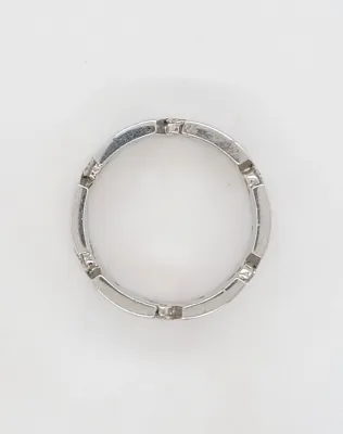 0.50ct Natural Diamond & Platinum Fancy Wedding Band 9.0g