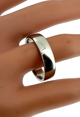 6mm Platinum Slight Court Band 13.0g