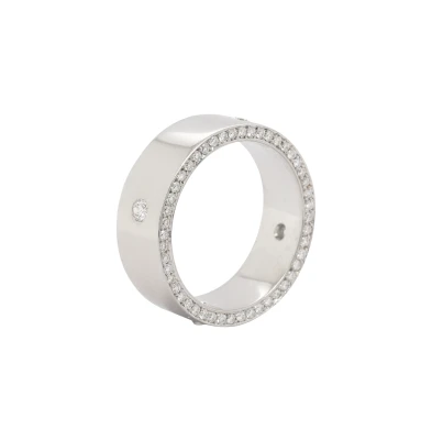 2.40ct Natural Diamond & Platinum 8.5mm Gents Band 24.93g