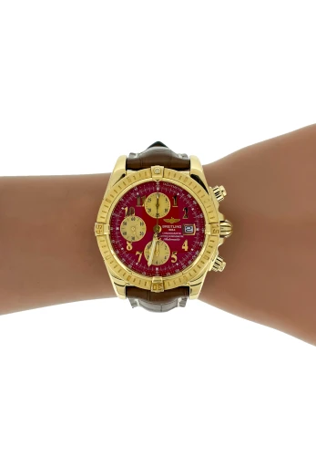 Breitling 44mm Chronomat Evolution - 18ct Gold & Alligator Leather ( Circa 2010) Model: K13356