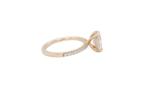 1.94ct Lab Grown Diamond & 9ct Gold Solitaire Ring ( Hidden Halo) 2.6g Size M