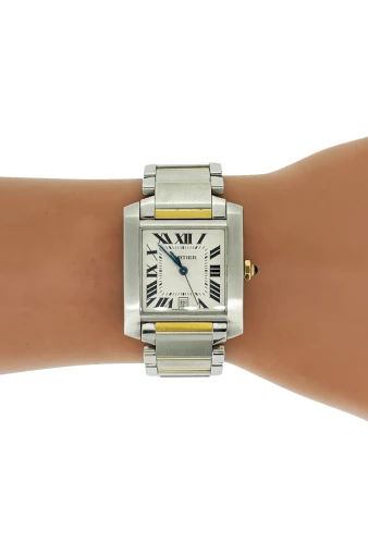 Cartier Tank Francaise Automatic- 18ct Gold & Stainless Steel (2001 Box & Papers) Model: 2302