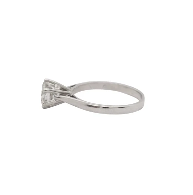 1.11ct Diamond & 18ct White Gold Solitaire Ring 3.0g