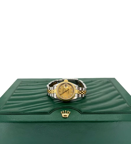 Rolex 26mm Datejust -DIAMOND 18ct Gold & Stainless Steel 1999 Box & Papers Model: 69173