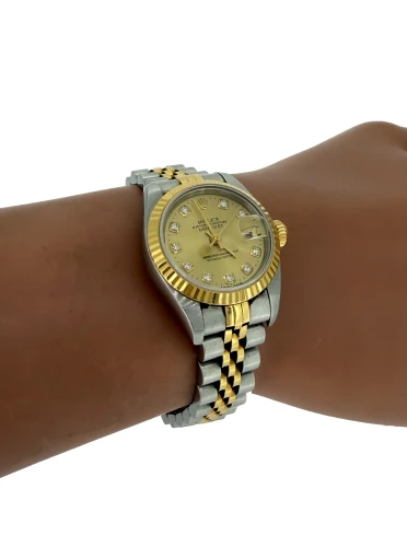 Rolex 26mm Datejust -DIAMOND 18ct Gold & Stainless Steel 1999 Box & Papers Model: 69173