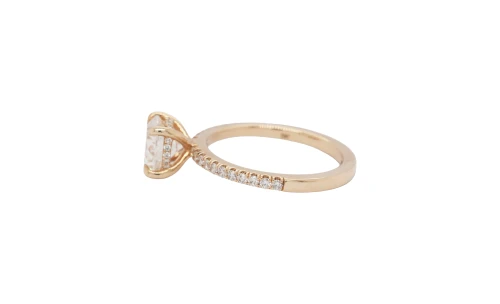 1.80ct Lab Grown Diamond & 9ct Gold Solitaire Ring (Hidden Halo) 2.9g Size M